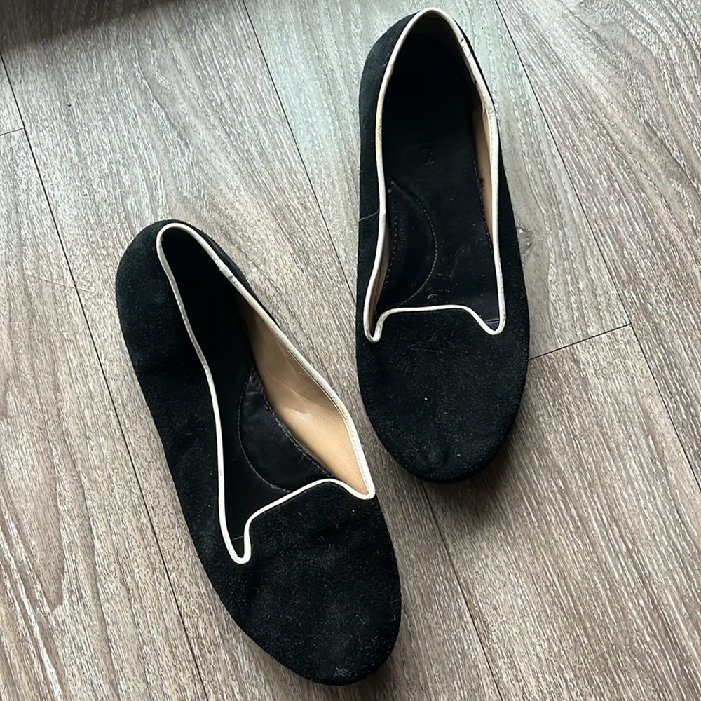 Talbots Black suede loafers